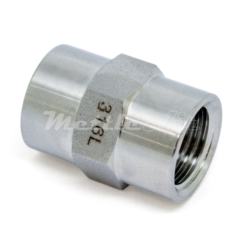 Stainless Steel 316L Female Coupling 1/8" BSPP (G) - 1/8" BSPP (G)