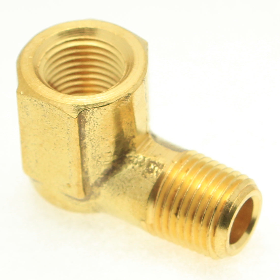 Brass 90° Cast Street Elbow 3/8" NPT Female - 3/8" NPT Male