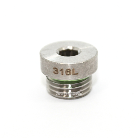 Stainless Steel 316L Male Internal Hex Pipe Plug 3/8" BSPP (G)