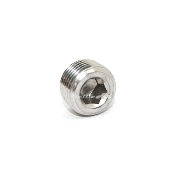 316L Stainless Steel 1/4" NPT Male Countersunk Plug