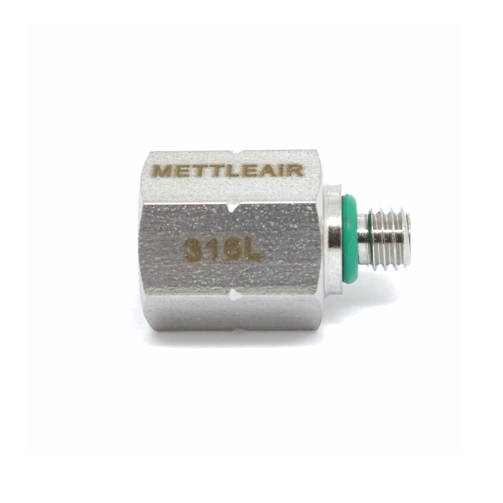 316L Stainless Steel Pipe Adaptor 1/8" NPT Female - M6 x 1.0 Male REDUCER