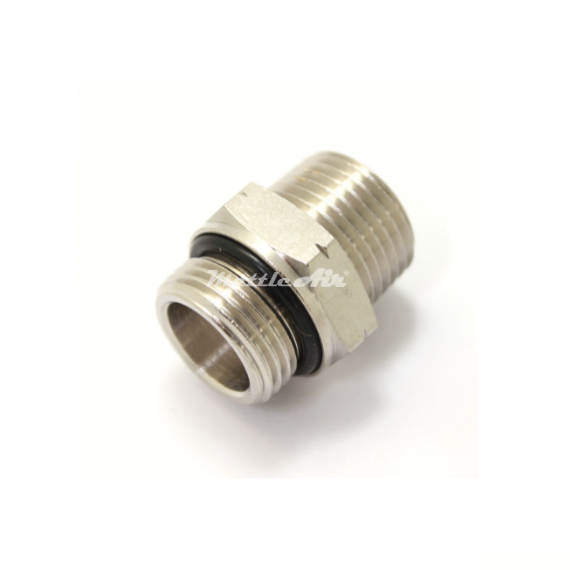 British Parallel Thread Brass Hex Pipe Nipple 1/4" BSPP (G) - 1/8" BSPP (G) Male REDUCER