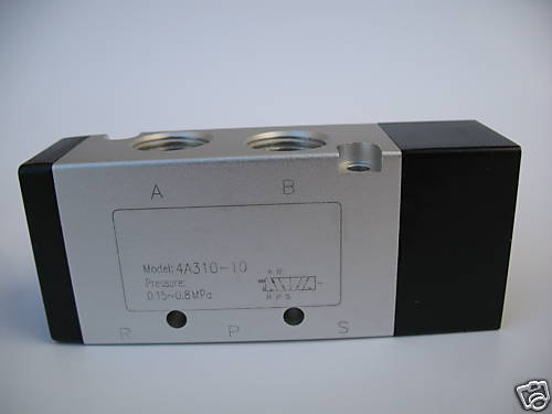 5 Ports 4 Way 2 Position Air Piloted Valve 3/8" NPT (Exh. 1/4" NPT)