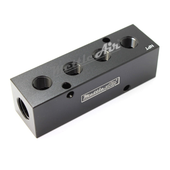 Manifold 90° WIDE 2 x 1/4" NPT In - 8 x 1/4" NPT Out (On Two Sides)