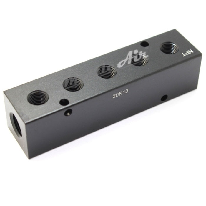 Manifold 90° WIDE 2 x 1/4" NPT In - 10 x 1/4" NPT Out(On Two Sides)