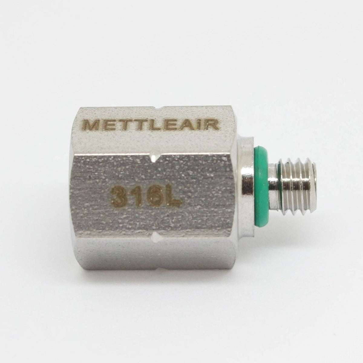 Stainless Steel 316L Pipe Adaptor 1/8" NPT Female - 10-32 UNF Male REDUCER