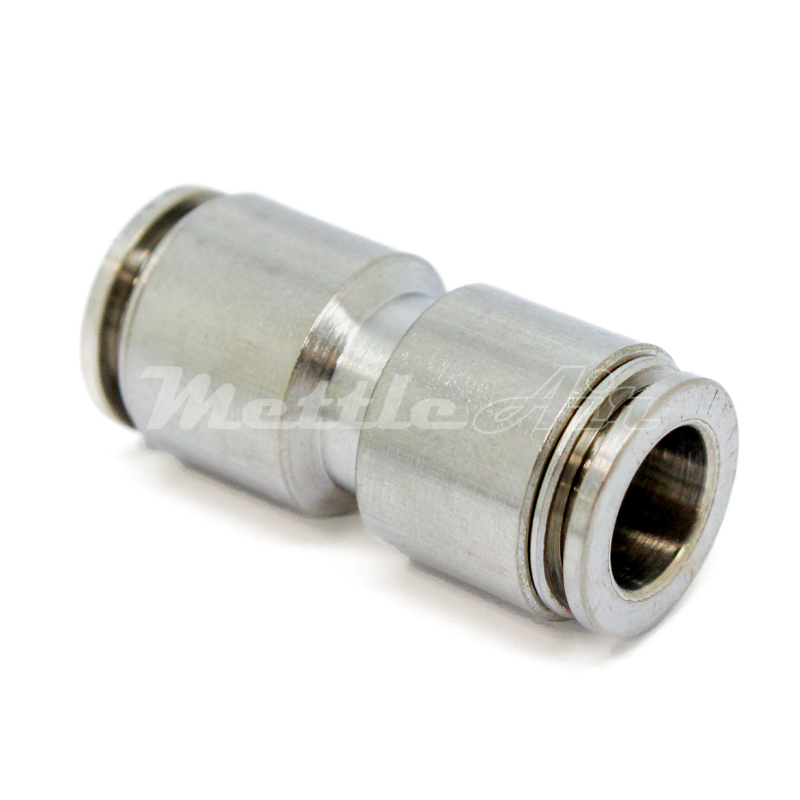 Nickel-Plated Brass PTC Straight Union Fitting 4 mm OD - 5/32" OD