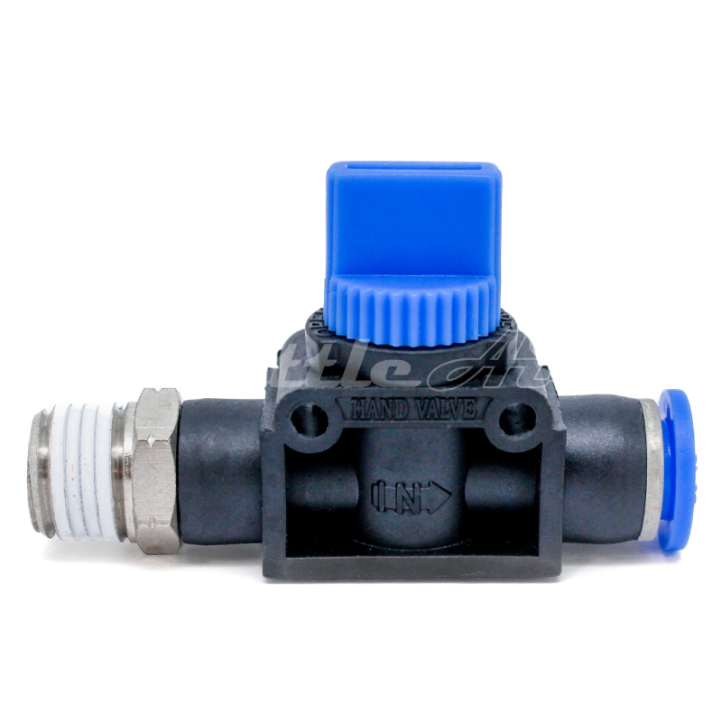 Composite PTC 3 Way Hand Valve Union Fitting 1/4" OD x 1/4" NPT Male Thread