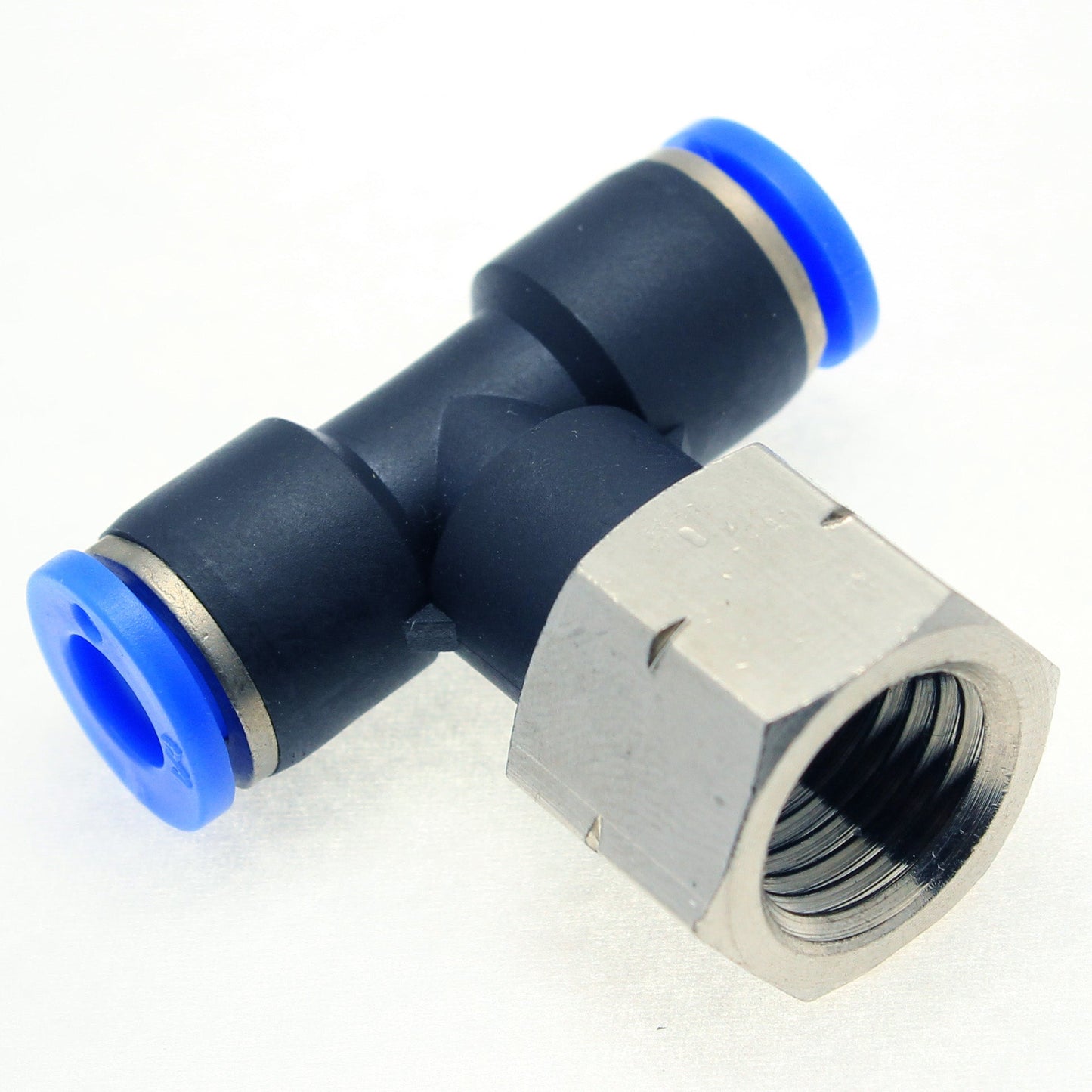 Push to Connect Female Branch T 3/8" OD - 3/8" NPT Female