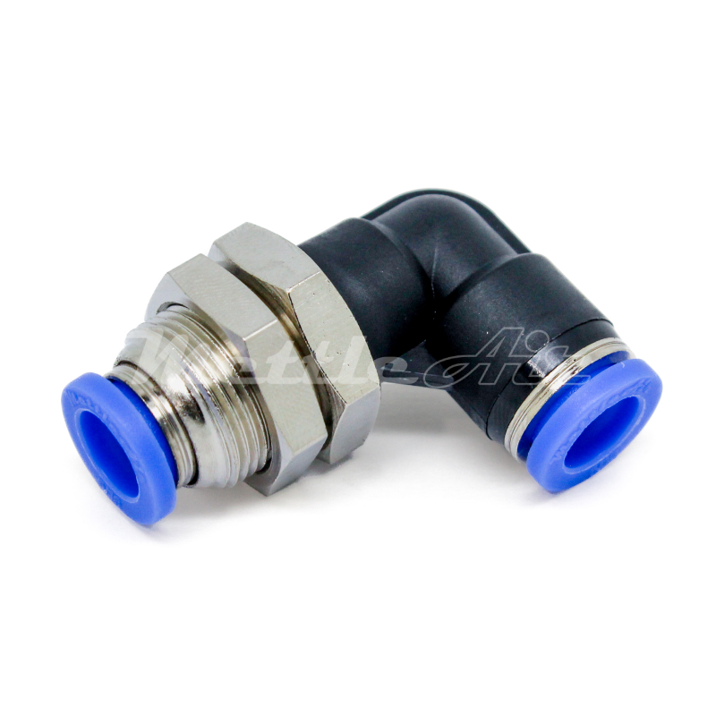Push to Connect 90° Elbow Bulkhead Union 14 mm OD - 14 mm OD