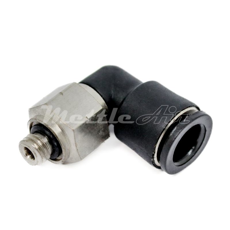 Compact Push to Connect Elbow Fitting 6 mm OD - M5 x 0.8 Male