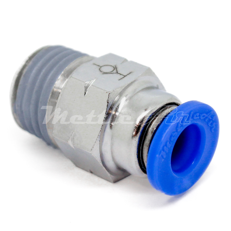 Composite PTC Stop Male Connector 8 mm OD - 1/4" NPT