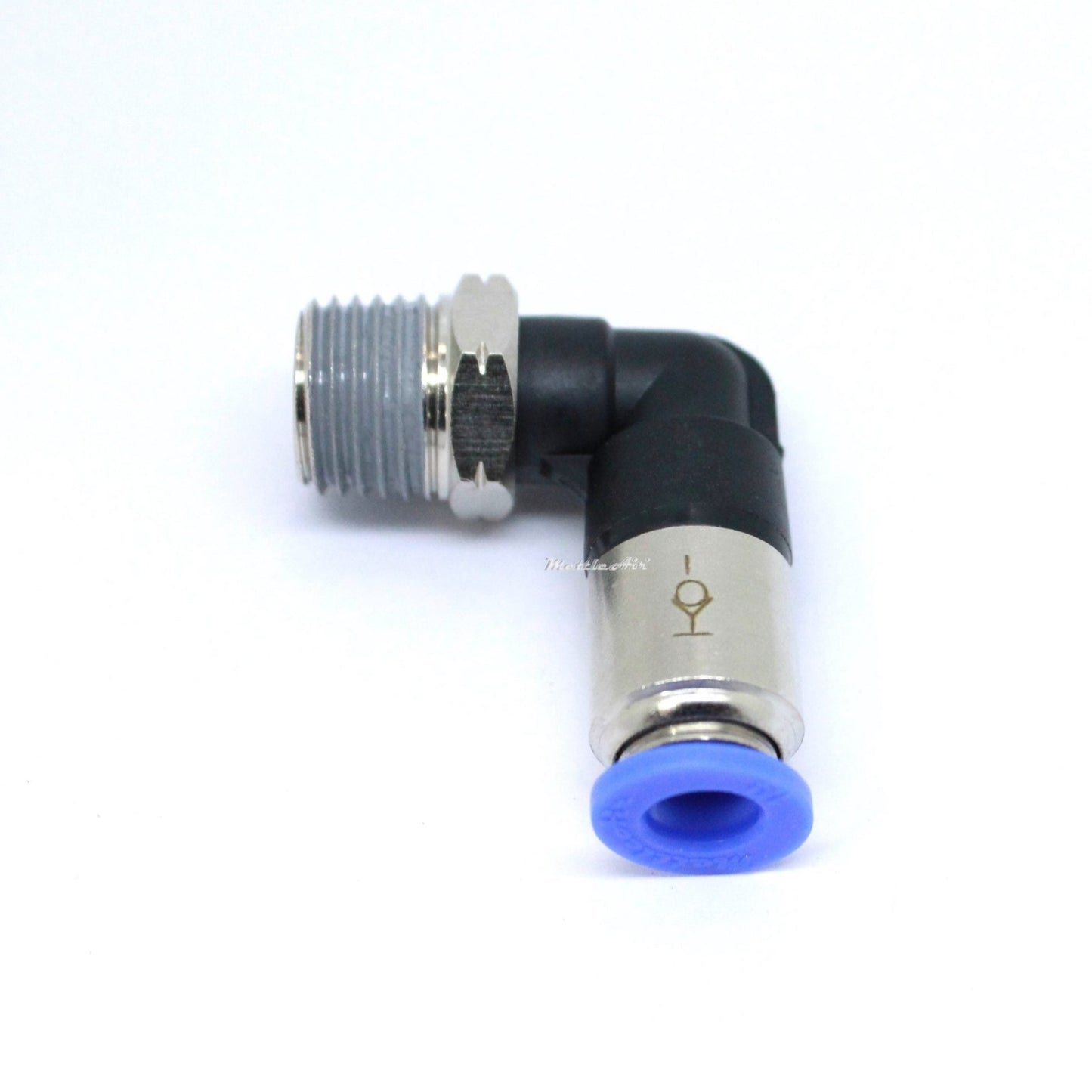Push to Connect 90° Elbow Stop Male Connector 1/4" OD - 1/4" NPT