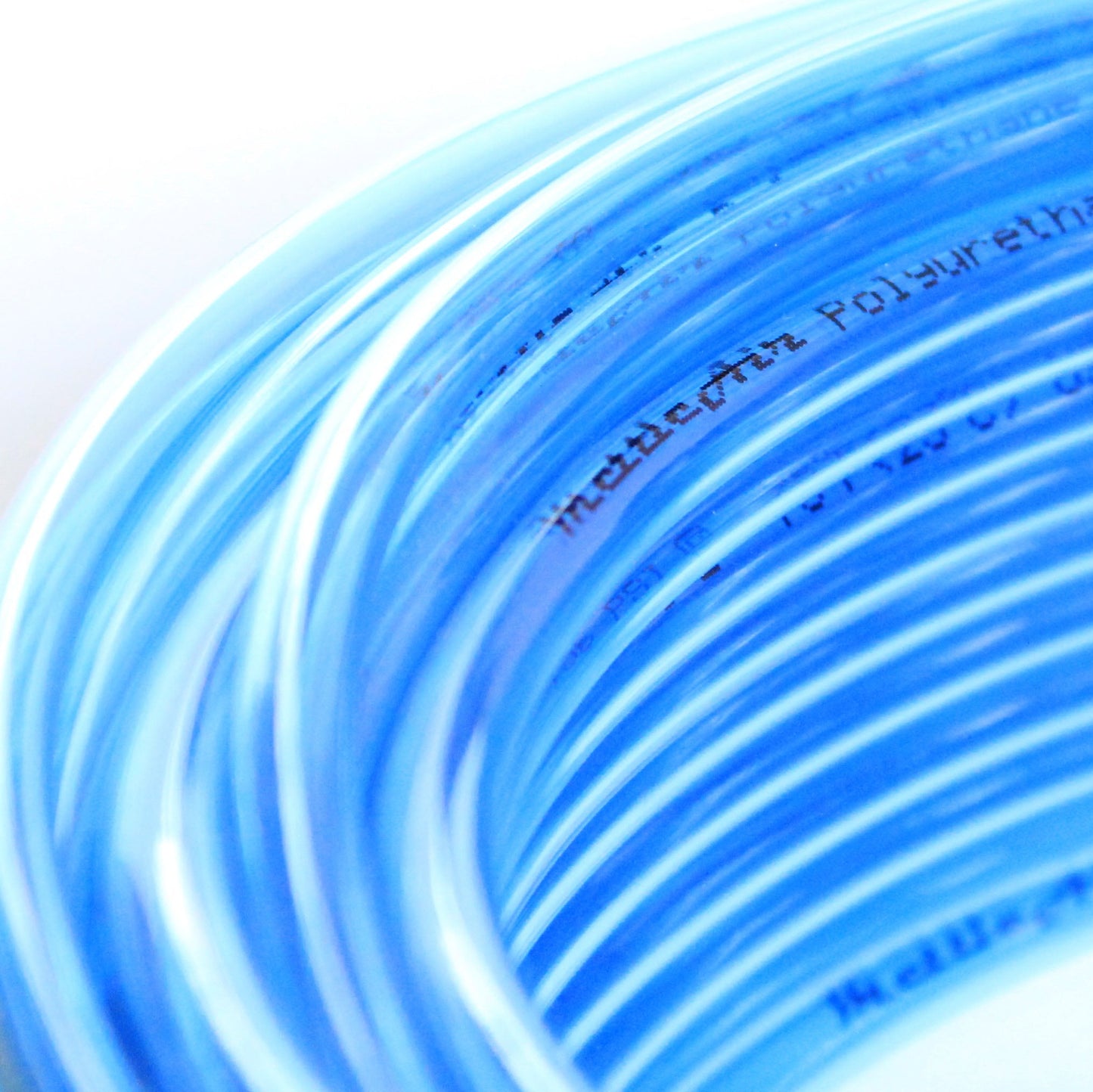 PU Tubing 6 mm OD 100 meters (328 ft) Clear Blue
