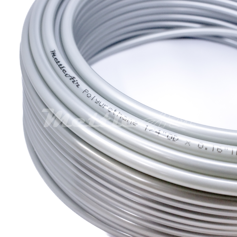 PU Tubing 1/4" OD 30 meters (98 ft) SILVER/GRAY/GREY