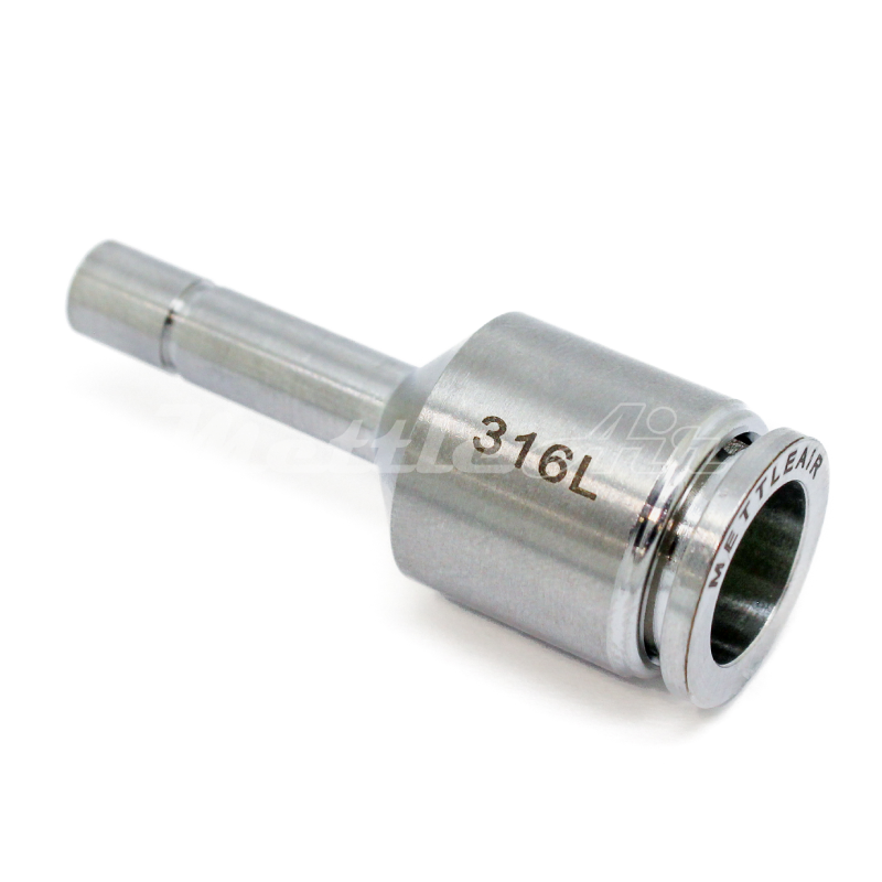 316L Stainless Steel Push To Connect Plug-In REDUCER 10 mm - 8 mm OD