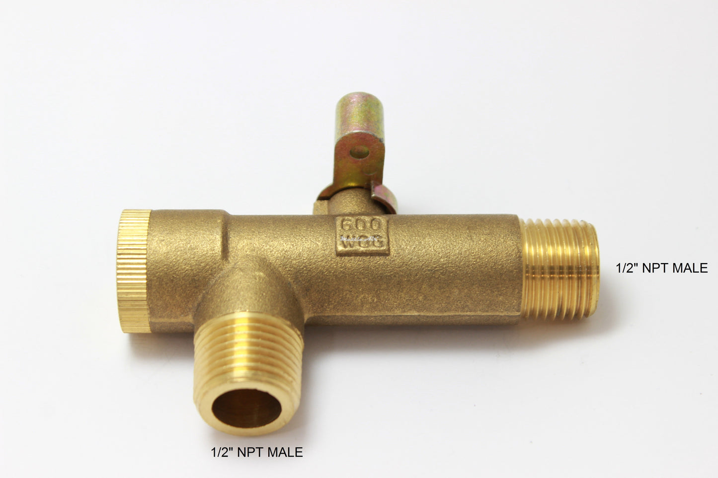 3/8" NPT Male 90 Degree Ball Valve with Strainer