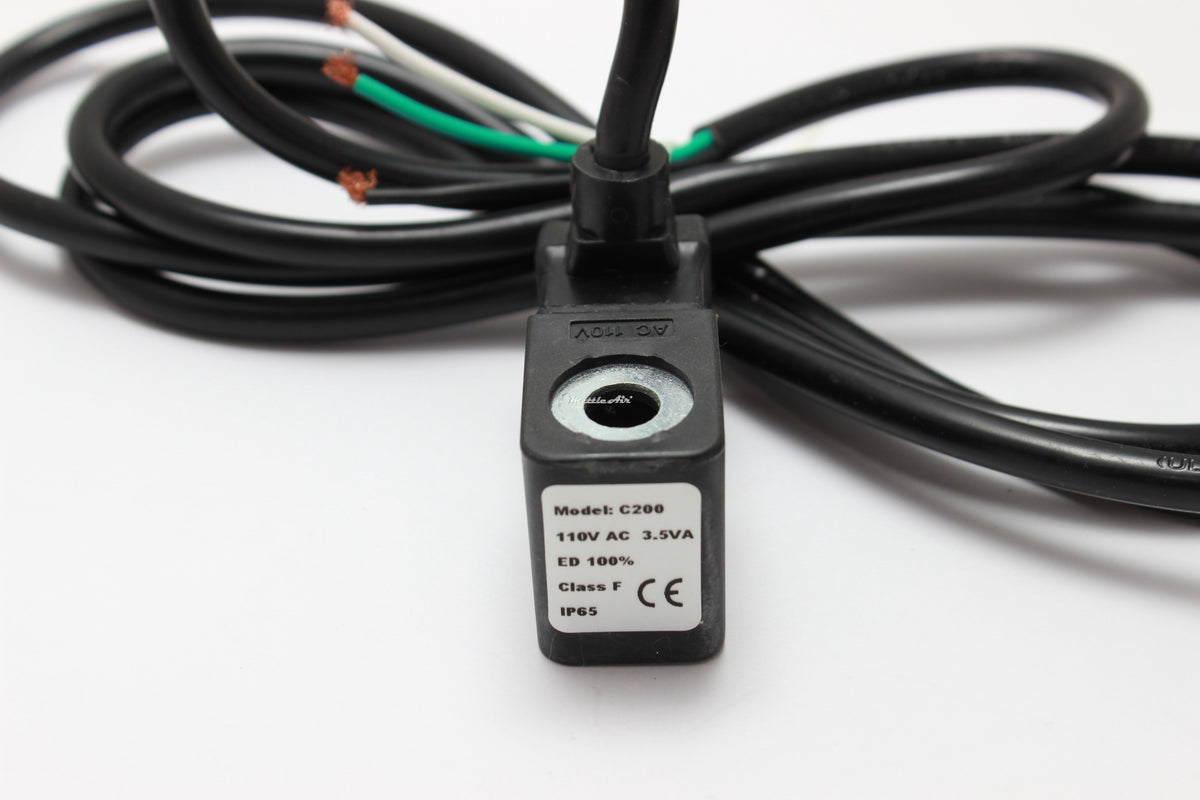 Coil for 200-400 Series Solenoid Valves Lead 2 meters Wire AC 110V
