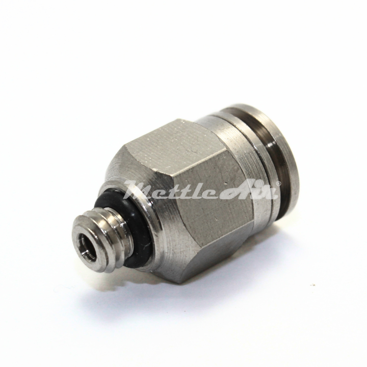 Nickel-Plated Brass Straight PTC Fitting 4 mm OD x M5 x 0.8 Male