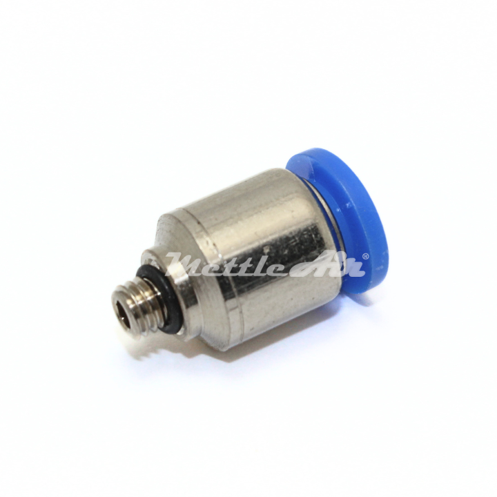 Composite PTC Straight Round Connector 6 mm OD - M5 x 0.8 Male