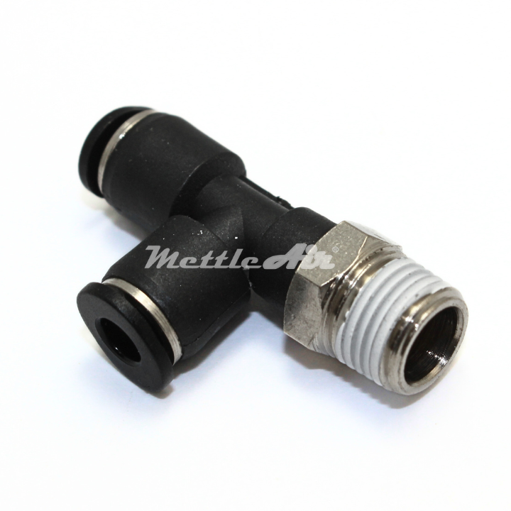 Compact Push to Connect Run Tee 4 mm OD - 1/8" BSPT Male