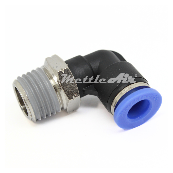 Push to Connect 90 Elbow Fitting 3/8" OD - 1/8" BSPT (R) Male