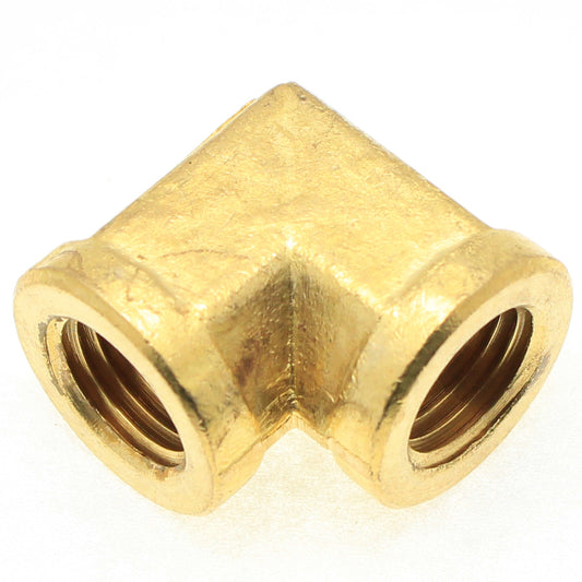 Brass 90° Female Elbow 3/8" NPT Female - 3/8" NPT Female