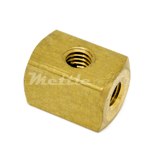 Brass Female Cross 10-32 UNF Female - 10-32 UNF Female