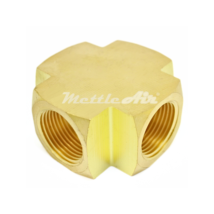 Brass Female Cross 1/8" NPT Female - 1/8" NPT Female