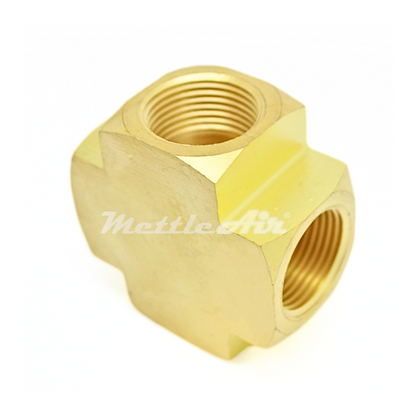 Brass Female Cross 1/8" NPT Female - 1/8" NPT Female