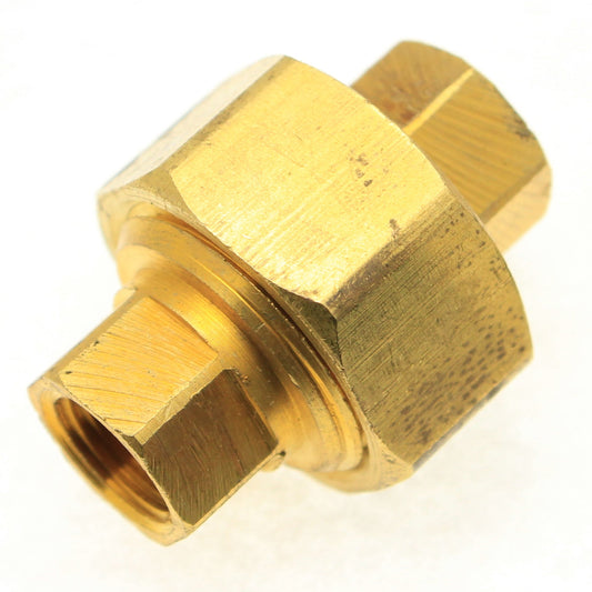 Brass 3 Piece Union Coupling 1/8" NPT Female - 1/8" NPT Female