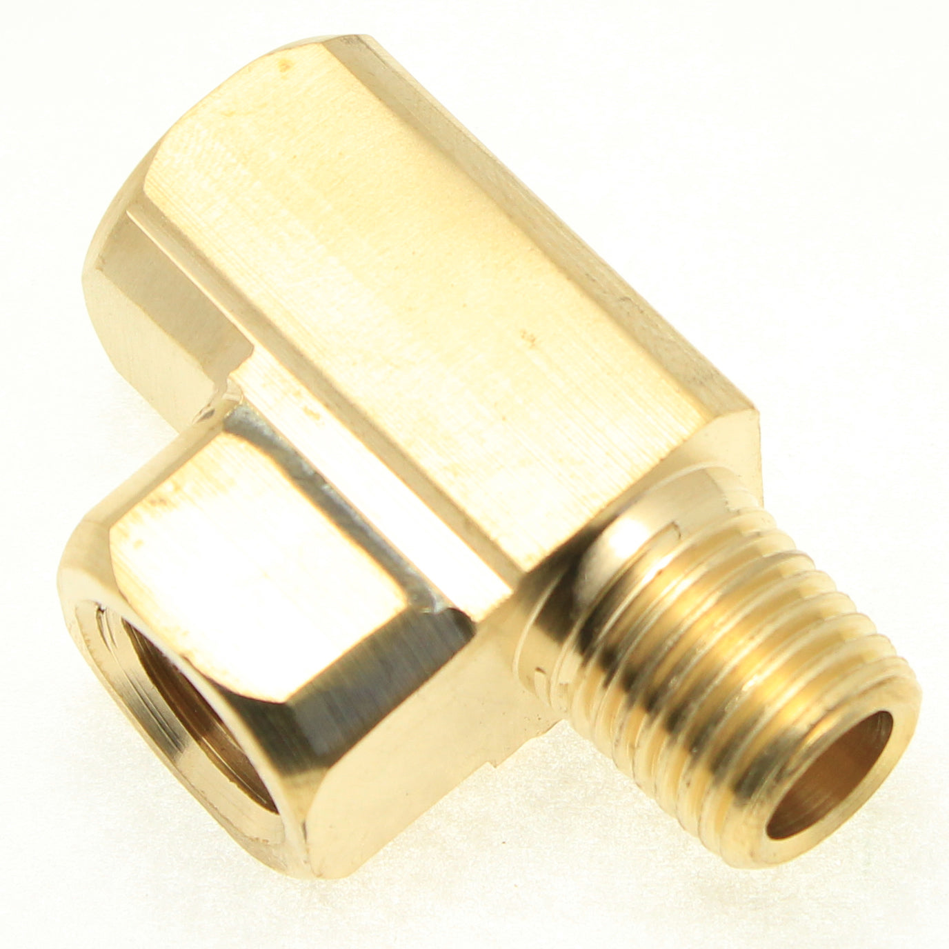 Brass Street Tee 1/4" NPT Female - 1/4" NPT Male