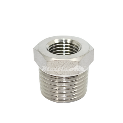 SS 316L Bushing 1/8" BSPP (G) Male - 10-32 UNF Female