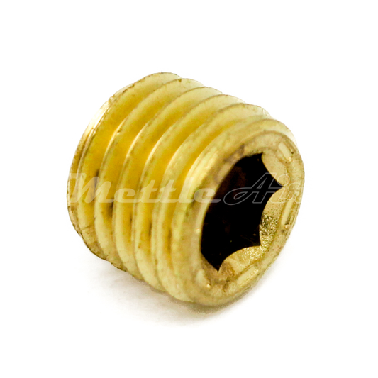 Brass Internal Hex Pipe Plug 1/16" NPT Male