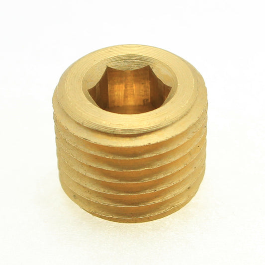 Brass Internal Hex Pipe Plug 1/8" NPT Male