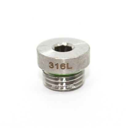 316L Stainless Steel 1/4" BSPP (G) Male Countersink Plug