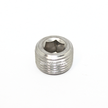 316L Stainless Steel 1/2" NPT Male Countersink Plug