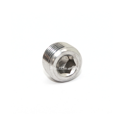 316L Stainless Steel 1/4" NPT Male Countersink Plug