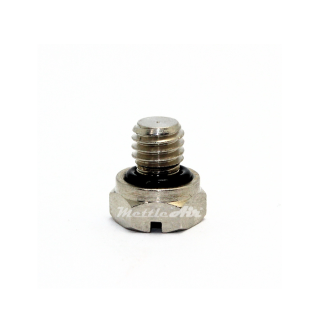 Brass Hex Head Pipe Plug M6 x 1.0 Male -  Nickel Plated