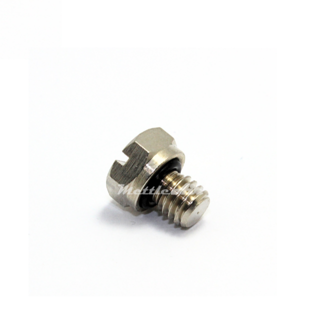 Brass Hex Head Pipe Plug M6 x 1.0 Male -  Nickel Plated