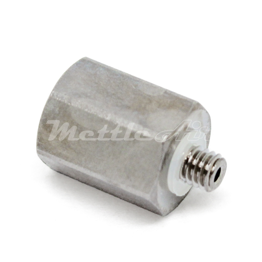 Brass Pipe Adaptor M6 x 0.1 Female - M3 x 0.5 Male Nickel Plated, REDUCER