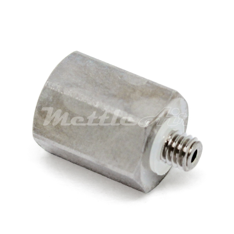 Nickel-Plated Brass Pipe Adaptor M6 x 1.0 Female - M3 x 0.5 Male, REDUCER