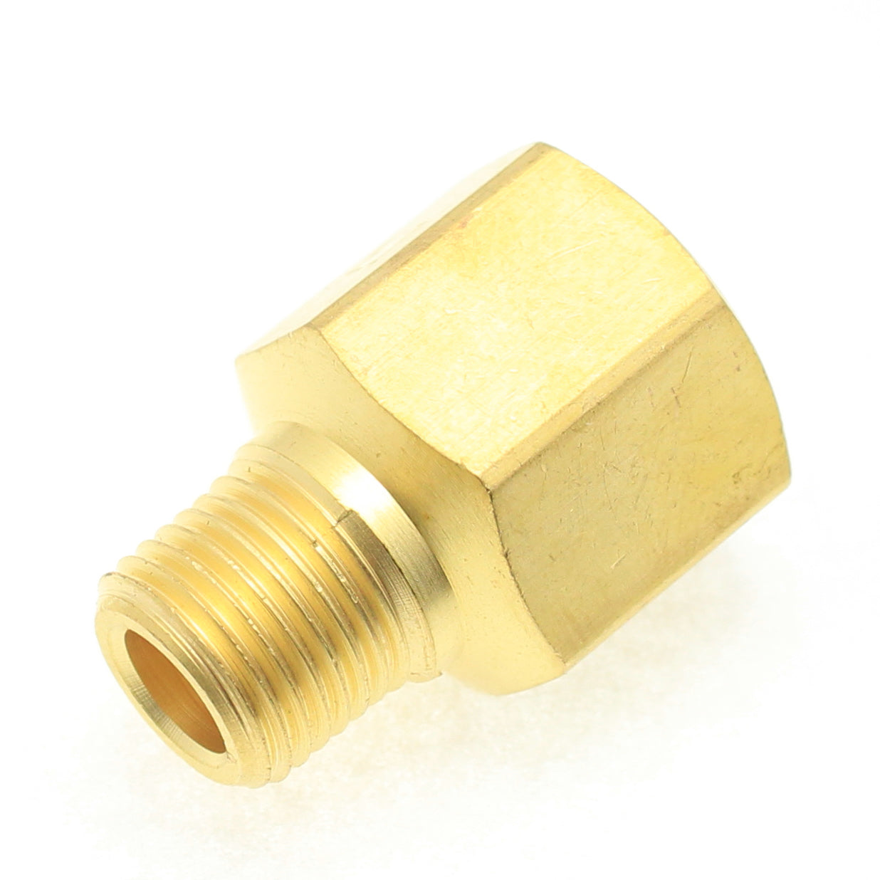 British Thread Brass Adaptor 1/2" NPT Female - 1/2" BSPT ( R ) Male