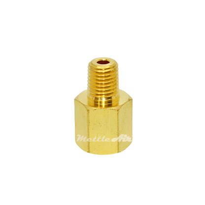 Brass Pipe Adaptor 1/8" NPT Female - 1/16" NPT Male REDUCER, Longer Thread Version