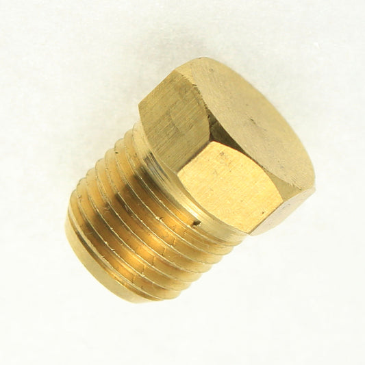 Brass Hex Head Pipe Plug 1/8" NPT Male -  Solid