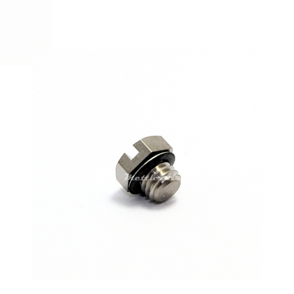 Brass Hex Head Pipe Plug M5 x 0.8 Male - Nickel Plated