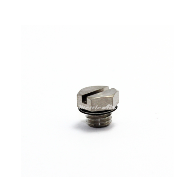 Brass Hex Head Pipe Plug M5 x 0.8 Male - Nickel Plated