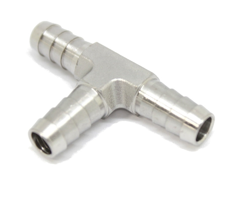 316L Stainless Steel 3/8" Hose ID Barb Tee