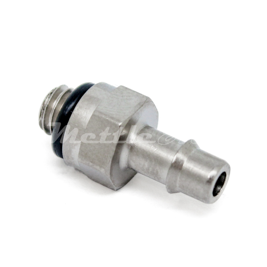 NP Brass Straight Male 5/32" Hose ID Barb - 10-32 UNF Male, Single Barb Design