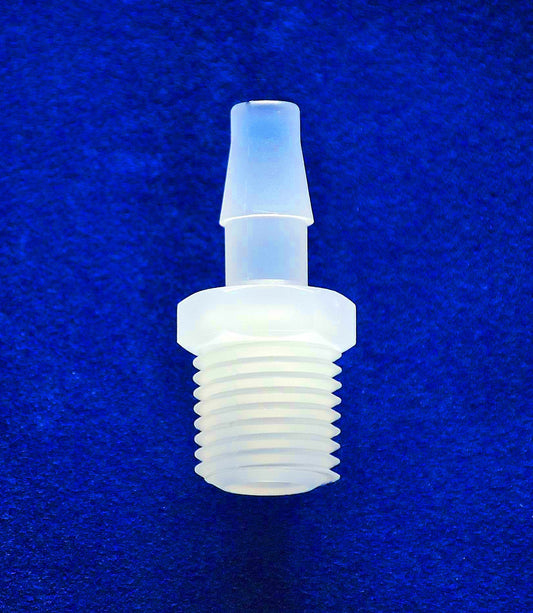 Polypropylene Plastic 1/4" Hose ID, 1/8" NPT Male Single Barb Hose/Tubing Fitting Connector